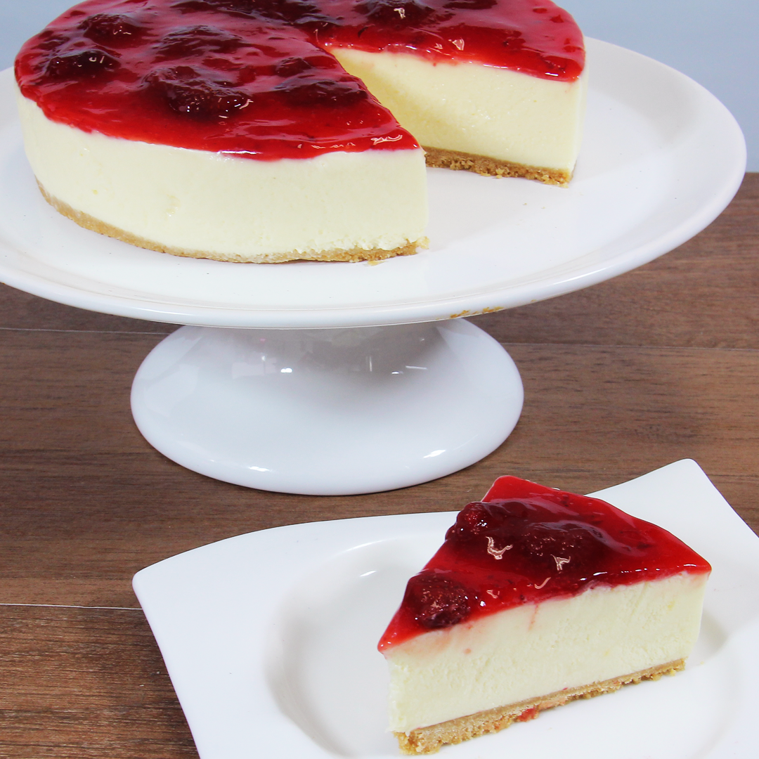 Petit cheescake morango