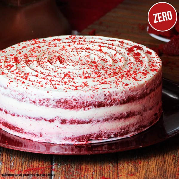 Bolo Semi Naked Red Velvet Zero Açúcar